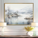 Grey And Beige Modern Scandinavian Scenery Silence - Landscapes Canvas Wall Art