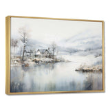 Grey And Beige Modern Scandinavian Scenery Silence - Landscapes Canvas Wall Art