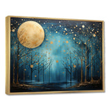 Azure Ascension Moonlight Forest - Fantasy Canvas Wall Art