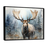 Majestic Moose In Forest - Animals Canvas Wall Art