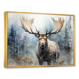 Majestic Moose In Forest - Animals Canvas Wall Art