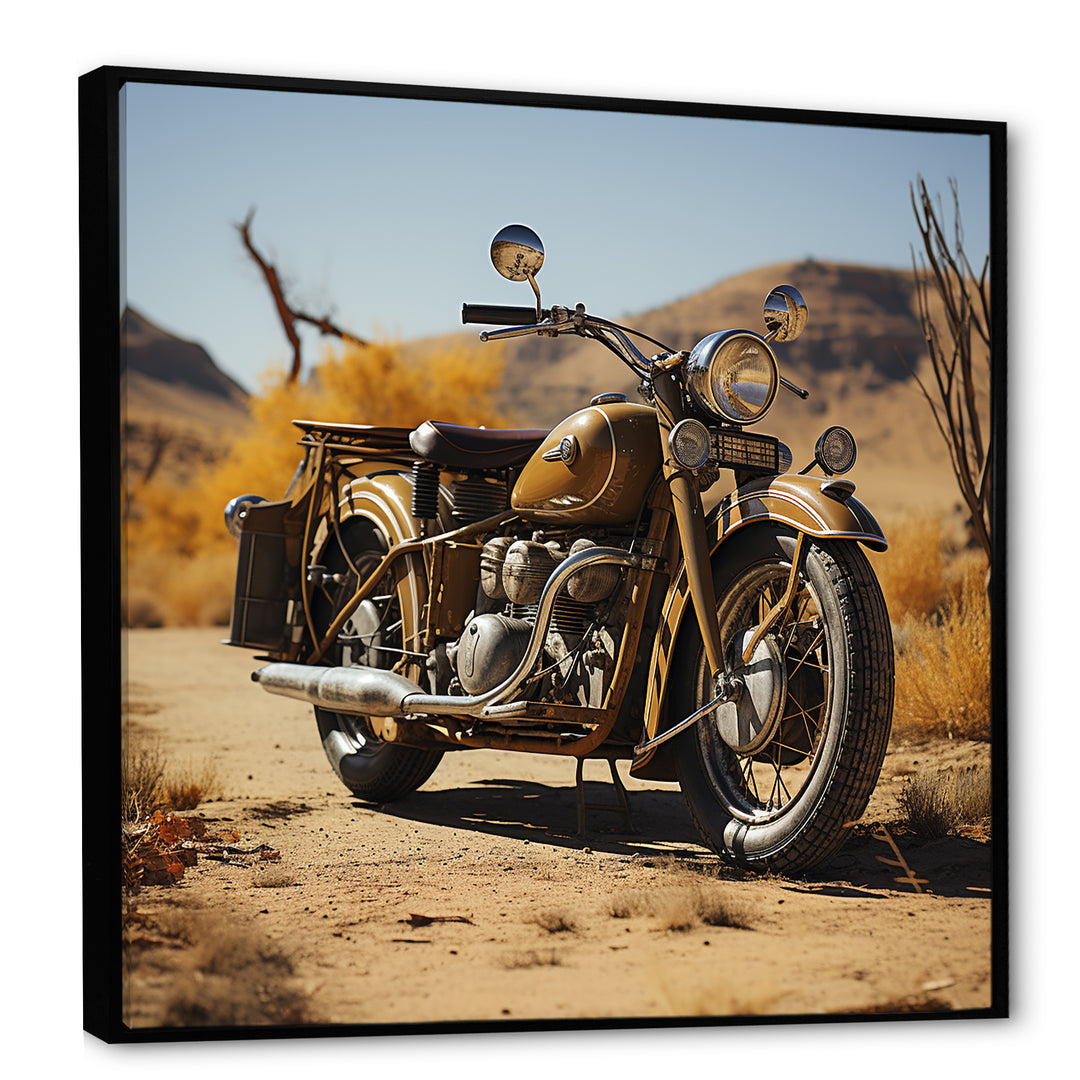 Dessert Vintage Bike - Motorcycle Canvas Wall Art