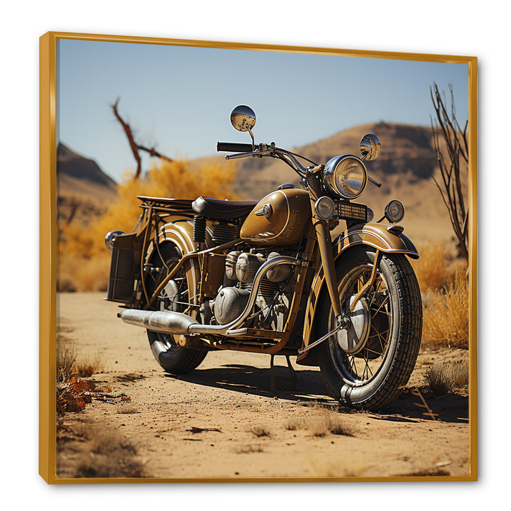 Dessert Vintage Bike - Motorcycle Canvas Wall Art