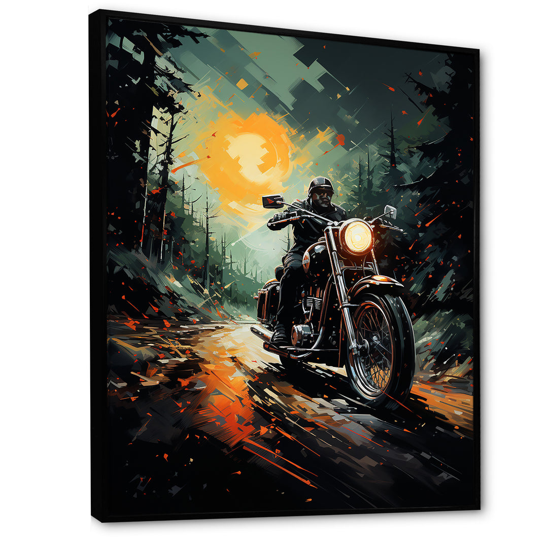 Vintage Dirty Bike Memory On The Road - Motorcycle Canvas Wall Art