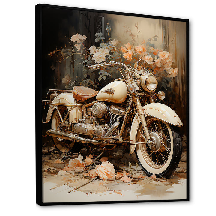 Vintage Motorcycle Melody - Motorcycle Canvas Wall Art