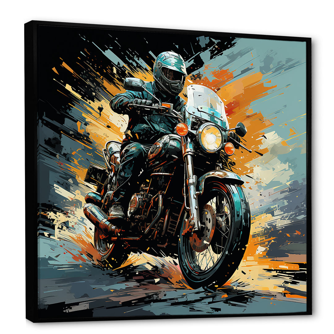Dirt Bike Motorcycle Matrix - Motorcycle Canvas Wall Art
