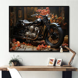 Noir Motorcycle Mystery - Motorcycle Canvas Wall Art