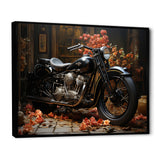 Noir Motorcycle Mystery - Motorcycle Canvas Wall Art