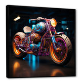 Pop Art Motor Cycle - Motorcycle Canvas Wall Art
