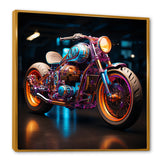 Pop Art Motor Cycle - Motorcycle Canvas Wall Art