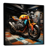 Pop Art Motorcycle - Motorcycle Canvas Wall Art