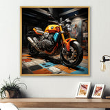 Pop Art Motorcycle - Motorcycle Canvas Wall Art