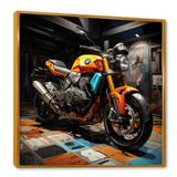 Pop Art Motorcycle - Motorcycle Canvas Wall Art