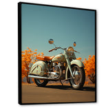Retro Cruiser Motorcycle - Motorcycle Canvas Wall Art