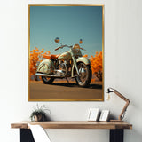 Retro Cruiser Motorcycle - Motorcycle Canvas Wall Art