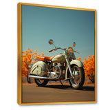 Retro Cruiser Motorcycle - Motorcycle Canvas Wall Art