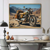 Rustic Adventure Cruiser Motorcycle - Transportation Canvas Wall Art