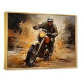 Speedy Motorcycle Blur - Motorcycle Canvas Wall Art