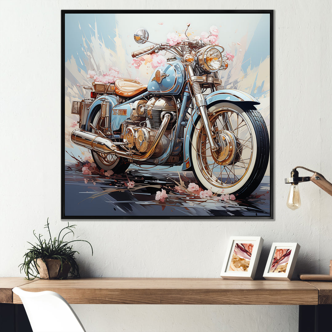 Motorcycle Freedom Awaits - Motorcycle Canvas Wall Art