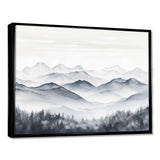 Morning Fog Mountain Wonder - Landscapes Canvas Wall Art