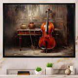 Cello Charisma Deep Burgundy II - Music Canvas Wall Art