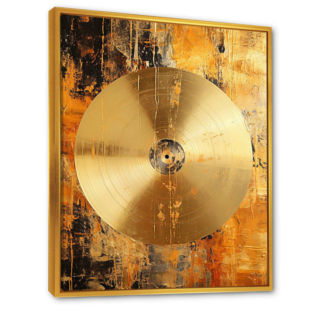 Cymbal Symphony Gilded - Music Canvas Wall Art