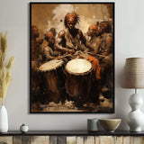 Traditional African Drum Drama - Music Canvas Wall Art