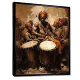 Traditional African Drum Drama - Music Canvas Wall Art