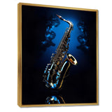 Saxophone Midnight Blue II - Music Canvas Wall Art