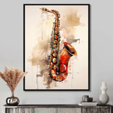 Vibrant Saxophone Swing - Music Canvas Wall Art