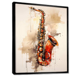 Vibrant Saxophone Swing - Music Canvas Wall Art