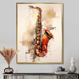 Vibrant Saxophone Swing - Music Canvas Wall Art