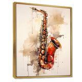 Vibrant Saxophone Swing - Music Canvas Wall Art