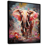 Pink Elephant Stampede - Elephant Home Decor Art