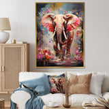Pink Elephant Stampede - Elephant Home Decor Art