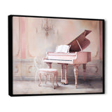 Pink Pastel Piano Play IV - Music Canvas Wall Art