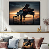 Piano Symphony In Silhouette I - Music Canvas Wall Art