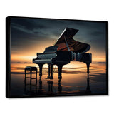 Piano Symphony In Silhouette I - Music Canvas Wall Art