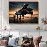 Piano Symphony In Silhouette I - Music Canvas Wall Art