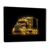 Neon Light Strips Trailer Truck - Car/Van Canvas Wall Art