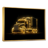 Neon Light Strips Trailer Truck - Car/Van Canvas Wall Art