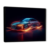 Neon Light Strips Luxury Car - Cars Luxury Canvas Wall Art