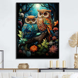 Native Owls Guardians Of The Forest - People Canvas Wall Art