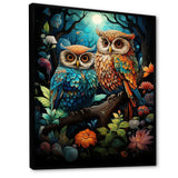 Native Owls Guardians Of The Forest - People Canvas Wall Art