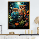 Native Owls Guardians Of The Forest - People Canvas Wall Art