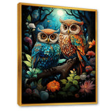 Native Owls Guardians Of The Forest - People Canvas Wall Art