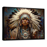 Native Honor Traditional Warrior I - People Canvas Wall Art