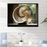 Bronze Beauty Nautilus Vortex - Nautilus Canvas Wall Art