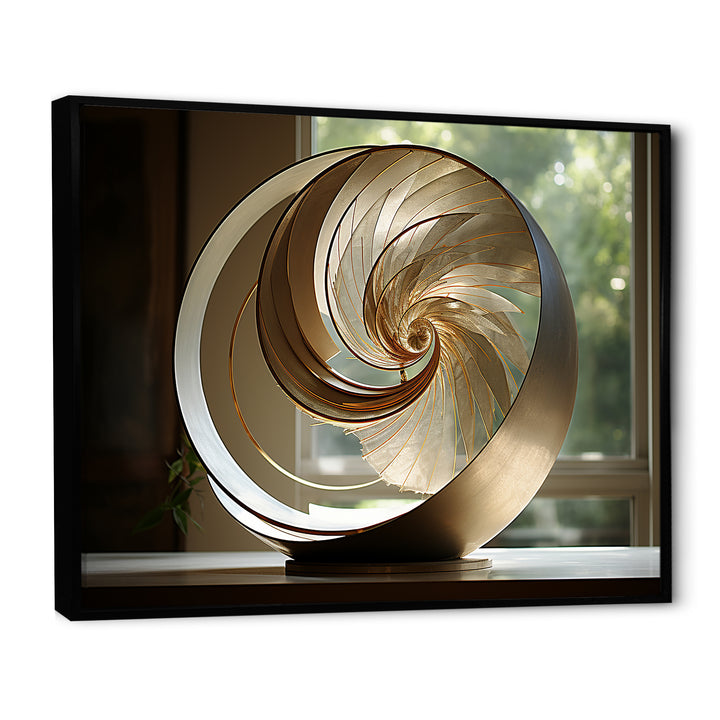 Bronze Beauty Nautilus Vortex - Nautilus Canvas Wall Art