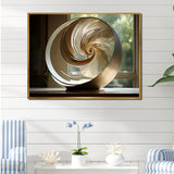 Bronze Beauty Nautilus Vortex - Nautilus Canvas Wall Art